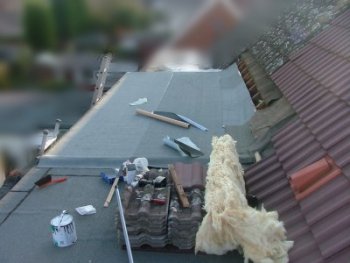 Felting the roof
