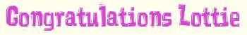 Congratulations Lottie