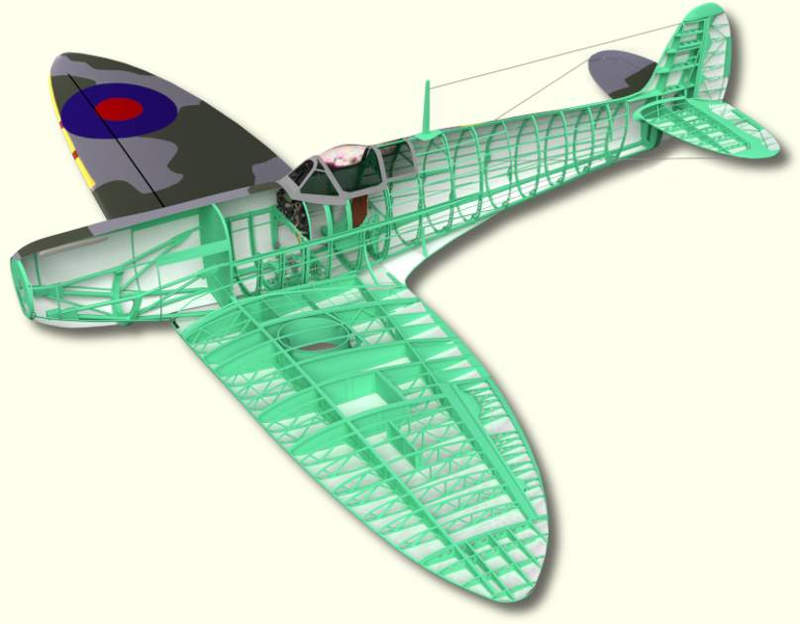 Technical Illustration of a Spitfire - in progress
