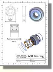 608 bearing - Layout Drawing