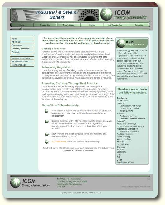 ICOM Energy Association Web design
