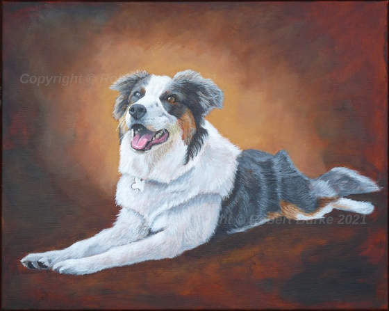 Acrylics on canvas portrait of Asher